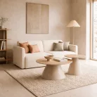 Avila, dohányzóasztal készlet, bézs, műanyag