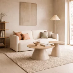 Avila, dohányzóasztal készlet, bézs, műanyag