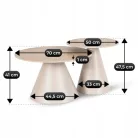 Avila, dohányzóasztal készlet, bézs, műanyag