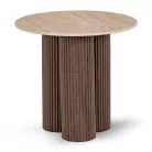 Almeria, kerek kisasztal, dió, műanyag