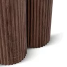 Almeria, kerek kisasztal, dió, műanyag