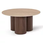 Cartagena, kerek kisasztal, dió, műanyag