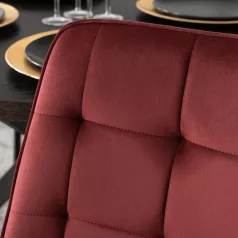 CHRIS Burgundi bársony szék