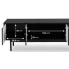 MARLEN TV szekrény 155 cm fekete
