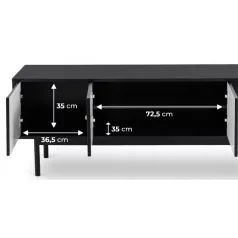 MARLEN TV szekrény 155 cm fekete