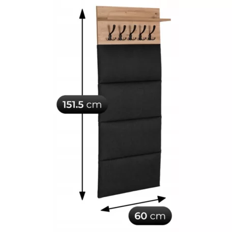 MODENA fali akasztó 60 cm Artisan tölgy/grafitszürke