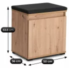 PARMA Cipőszekrény 50 cm Artisan Tölgy/Grafit