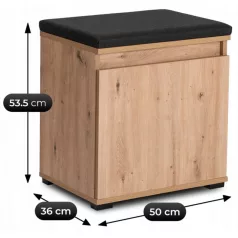 PARMA Cipőszekrény 50 cm Artisan Tölgy/Grafit