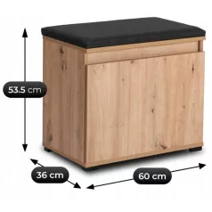 VENORNA Cipőszekrény 60 cm Artisan Tölgy/Grafit