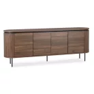 BECK Fiókos Komód 200 cm Négyajtós Diófa