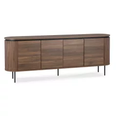 BECK Fiókos Komód 200 cm Négyajtós Diófa