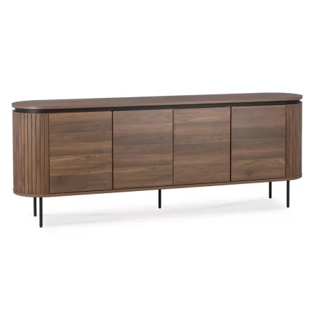 BECK Fiókos Komód 200 cm Négyajtós Diófa