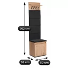 Zestaw do Przedpokoju PARMA 50 cm tölgy Artisan/Grafit