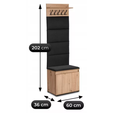 Zestaw do Przedpokoju VENORNA 60 cm tölgy Artisan/Grafit