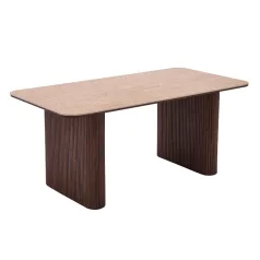 ARAMIS Téglalap alakú asztal 180 cm Travertin/Diófa