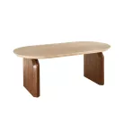 DANTE Kihúzható Asztal 100-300 cm Travertin/Diófa