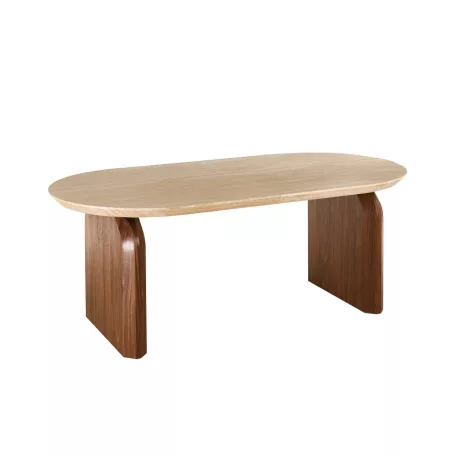 DANTE Kihúzható Asztal 100-300 cm Travertin/Diófa