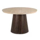 ADRIEN Kihúzható asztal 120-200 cm Travertin/Diófa