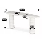 Gaston, fésülkedőasztal, fehér, MDF