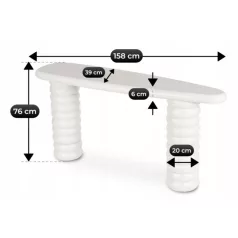 Gaston, fésülkedőasztal, fehér, MDF