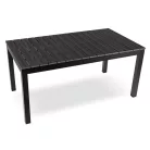 Kerti asztal ARGOS 160-210 cm Sötétszürke tölgy/Fekete