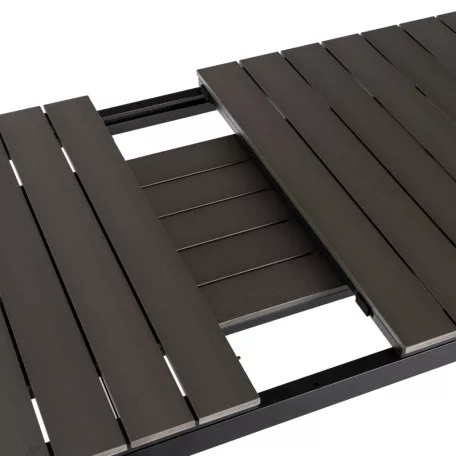 Kerti asztal ARGOS 160-210 cm Sötétszürke tölgy/Fekete