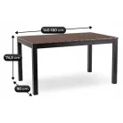 ARGOS Kerti asztal 140-180 cm Diófa/Fekete