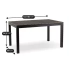 ARGOS Kerti asztal 140-180 cm Sötétszürke Tölgy/Fekete