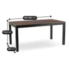 ARGOS Kerti asztal 160-260 cm Diófa/Fekete