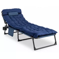 SATURN kerti nyugágy kempingágy sötétkék