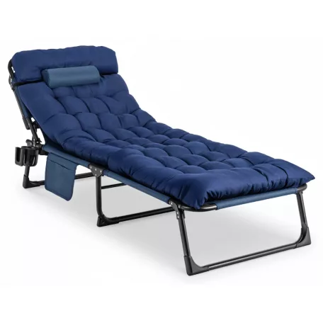SATURN kerti nyugágy kempingágy sötétkék