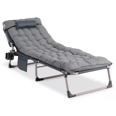 Kerti nyugágy kempingágy SATURN szürke