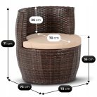 Kerti bútorkészlet FRIO Barna/Bézs