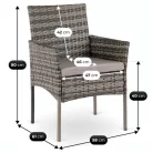 2x Kerti szék CORTO Szare