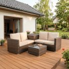 Kerti bútorkészlet NEGRO Barna/Bézs