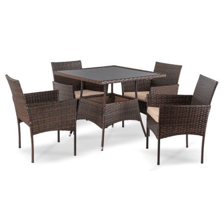 Kerti bútorkészlet MORADO Barna/Bézs