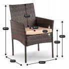 Kerti bútorkészlet MORADO Barna/Bézs