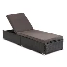 Kerti napágy LARGO Fekete/Barna Technorattan