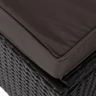 Kerti napágy LARGO Fekete/Barna Technorattan