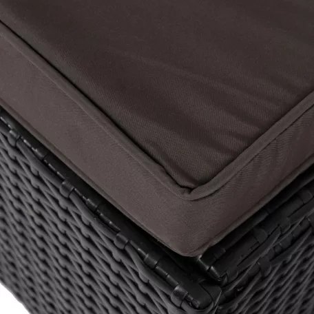 Kerti napágy LARGO Fekete/Barna Technorattan