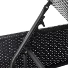 Kerti napágy LARGO Fekete/Barna Technorattan