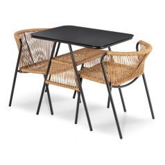 Kerti bútorkészlet TRISTE Barna/Fekete