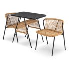 Kerti bútorkészlet TRISTE Barna/Fekete