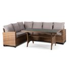 COMODO Barna/Szürke Kerti Bútor Garnitúra