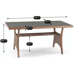 COMODO Barna/Szürke Kerti Bútor Garnitúra