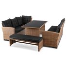 Kerti bútorkészlet LIMPIO Jasnobrązowy/Fekete