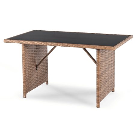 Kerti bútorkészlet LIMPIO Jasnobrązowy/Fekete