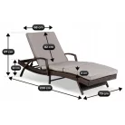 Feliz, kerti szék, barna, technorattan