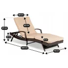 Feliz, kerti szék, barna, technorattan