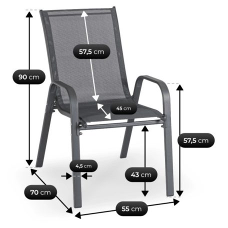 Kerti bútorkészlet LIBERTY Fekete